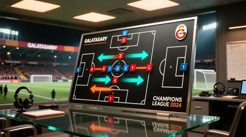 Galatasaray Şampiyonlar Ligi başarı analizi taktik diyagramı