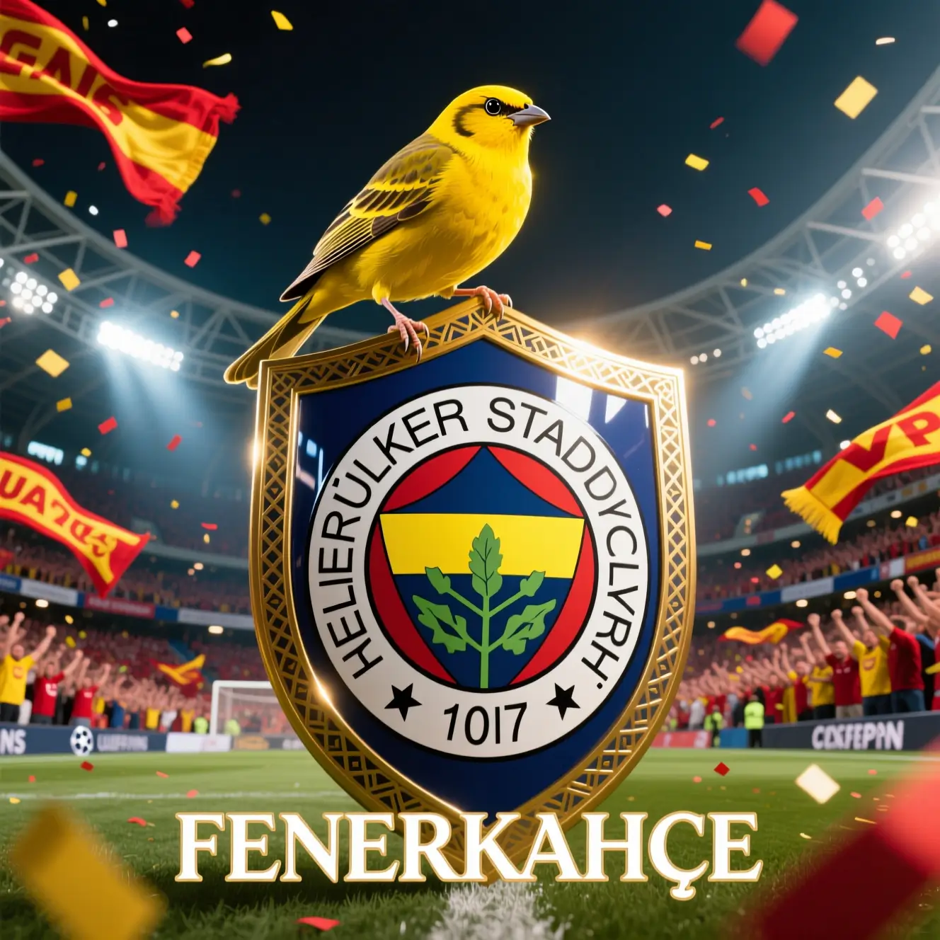 Fenerbahçe SK logosu - Sarı lacivert kanarya